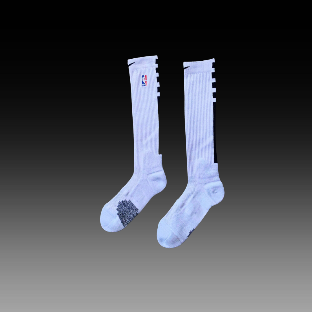 Knee High Socks - White/Black 2019