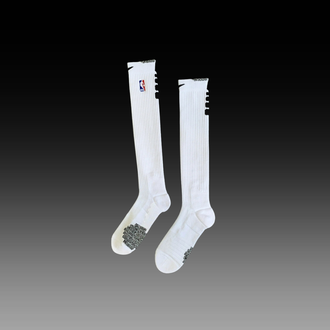 Knee High Socks - White/Black 2018