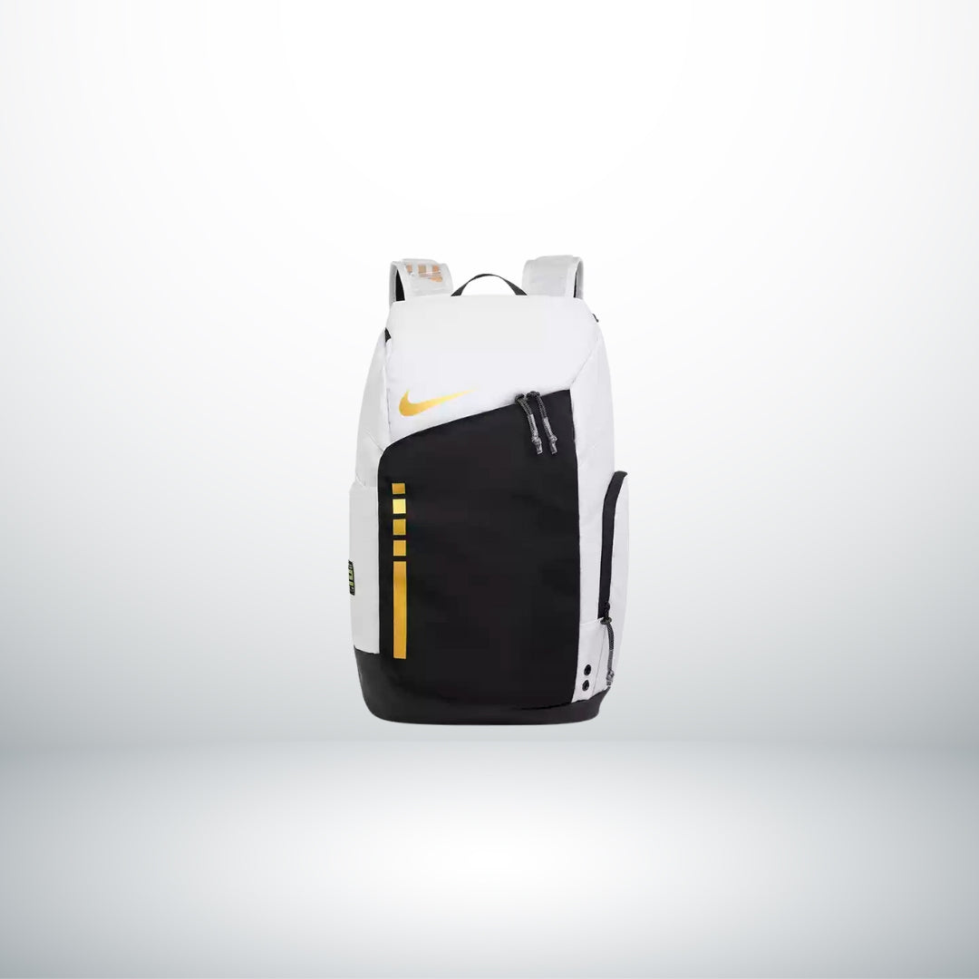 Hoops Elite Backpack - White / Black / Gold