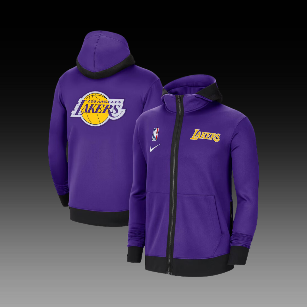 Los Angeles Lakers Showtime Performance Full-Zip Hoodie Jacket - Purple