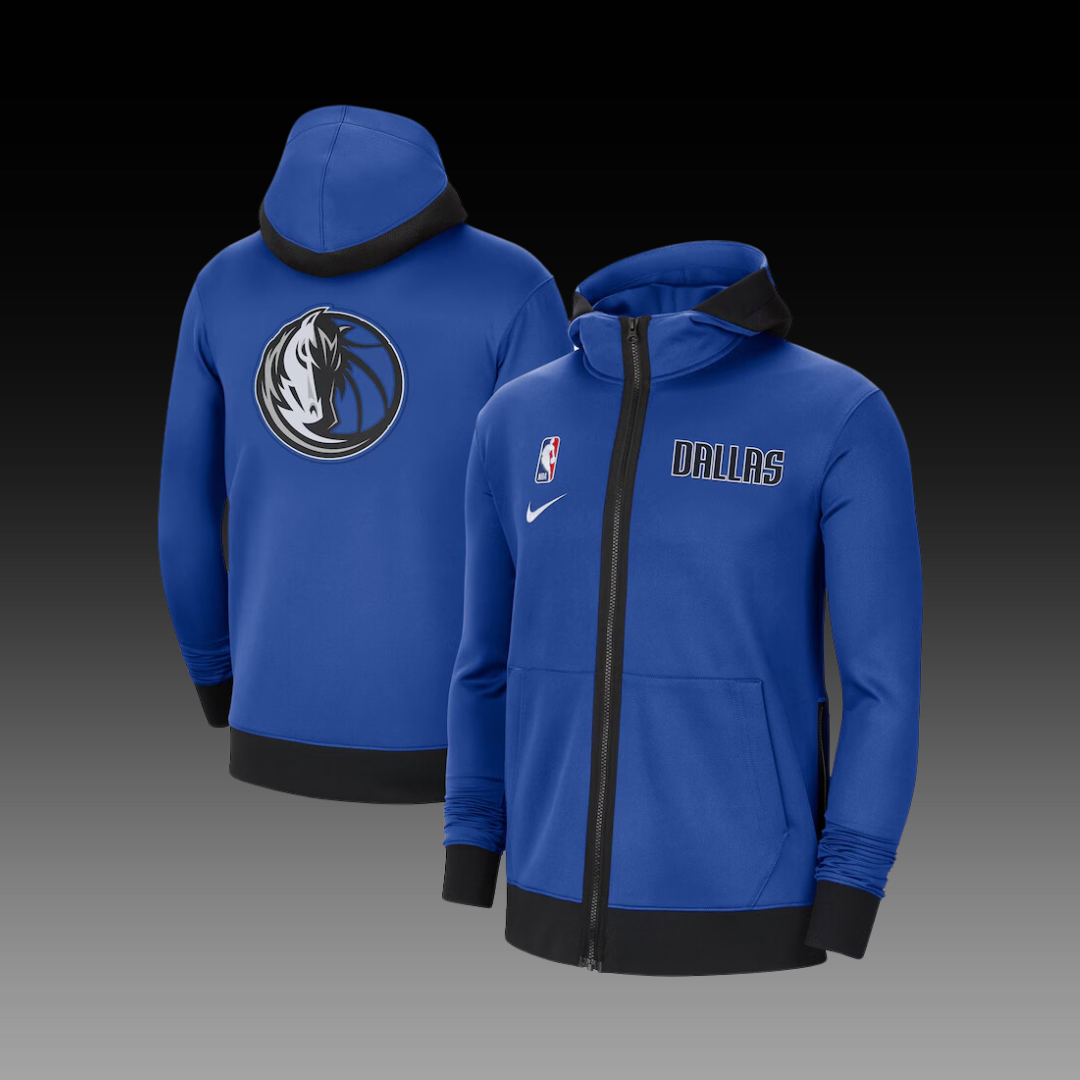 Dallas Mavericks Showtime Performance Full-Zip Hoodie Jacket - Blue