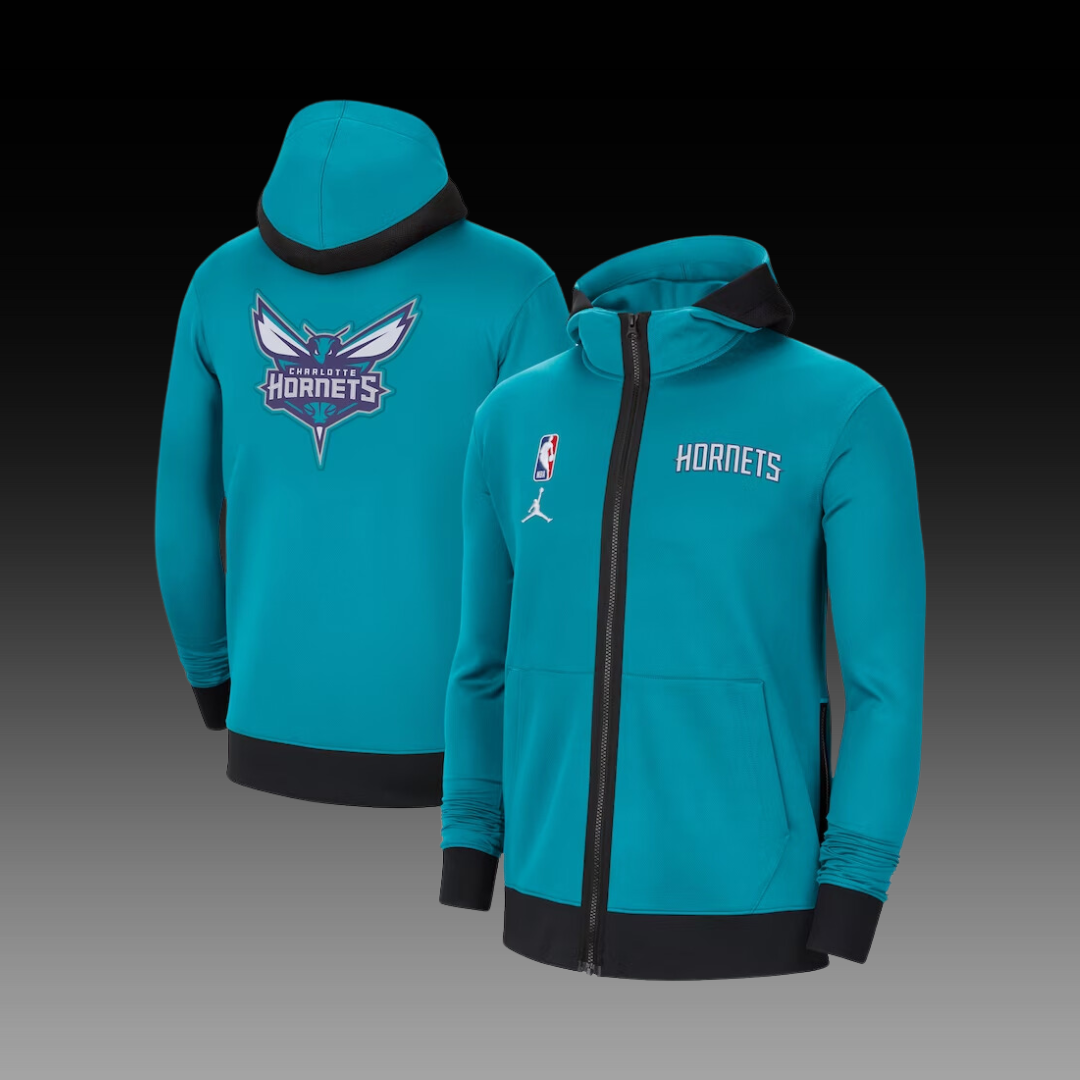 Charlotte Hornets Showtime Performance Full-Zip Hoodie Jacket - Teal